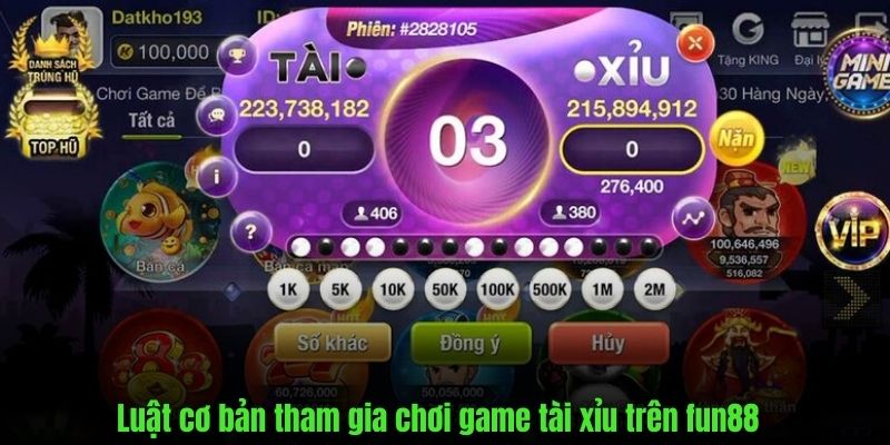 Tìm hiểu cách chơi tài xỉu dành cho newbie trên fun88